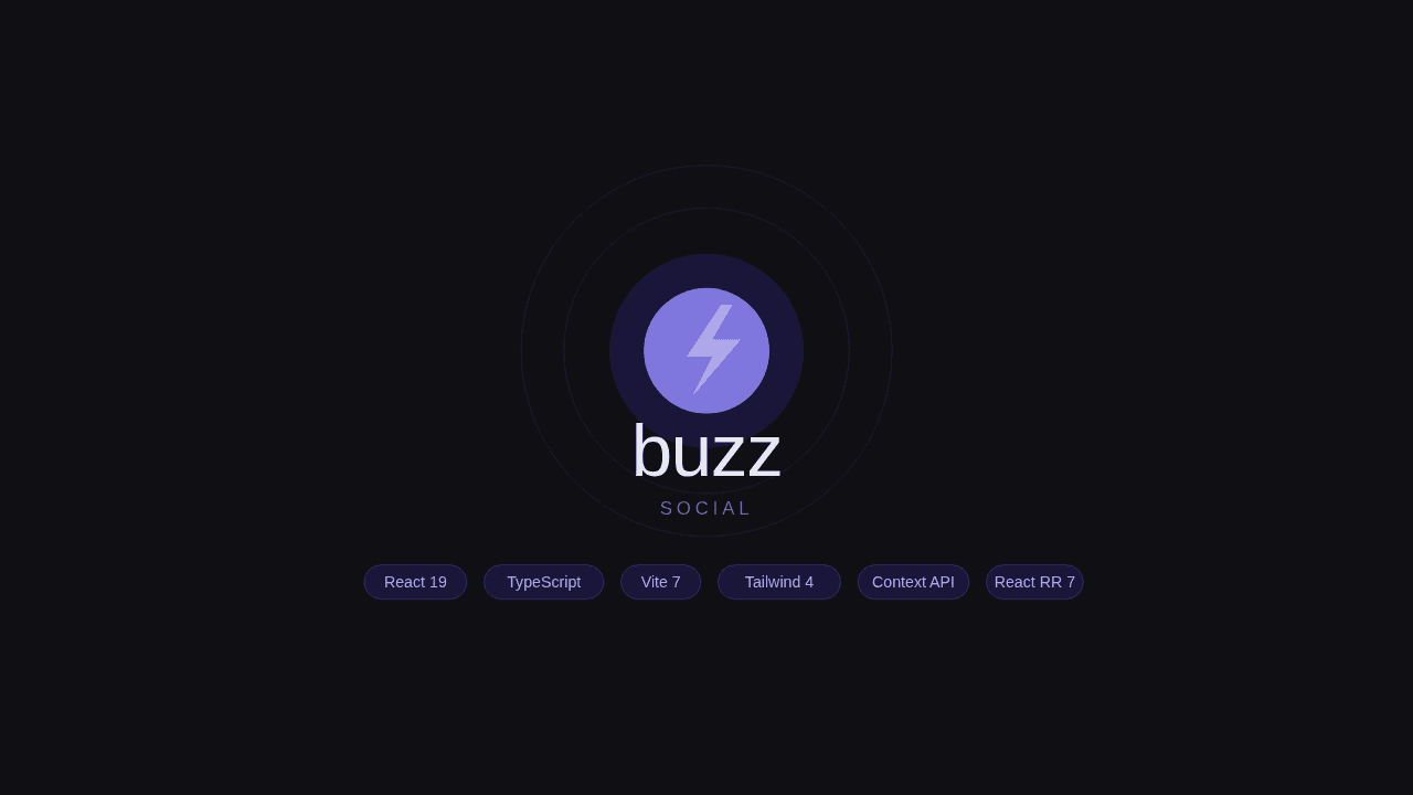 Buzz - Social Platform — React and TypeScript project by Arman Singh